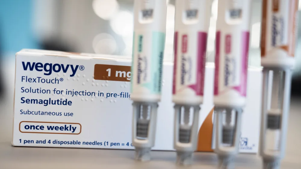 A box of Wegovy injections