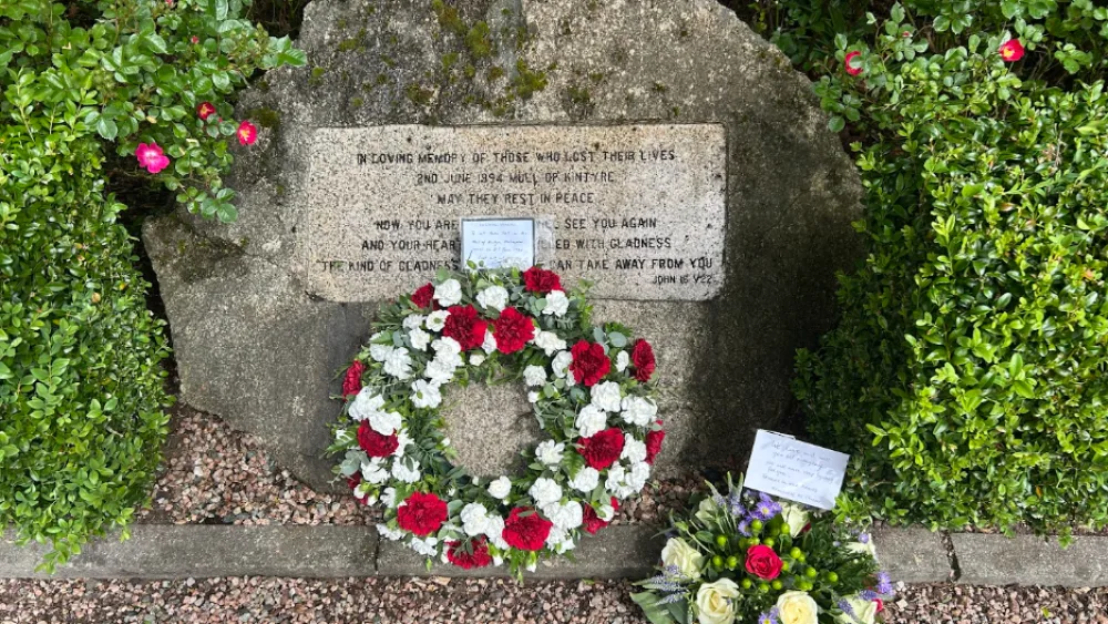 A wreath at (Chinook Justice Campaign handout)