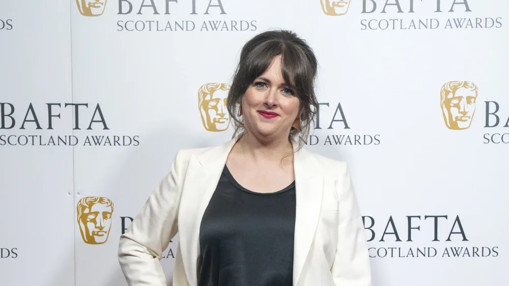 Alison O'Donnell posing for photos at the Bafta Scotland awards