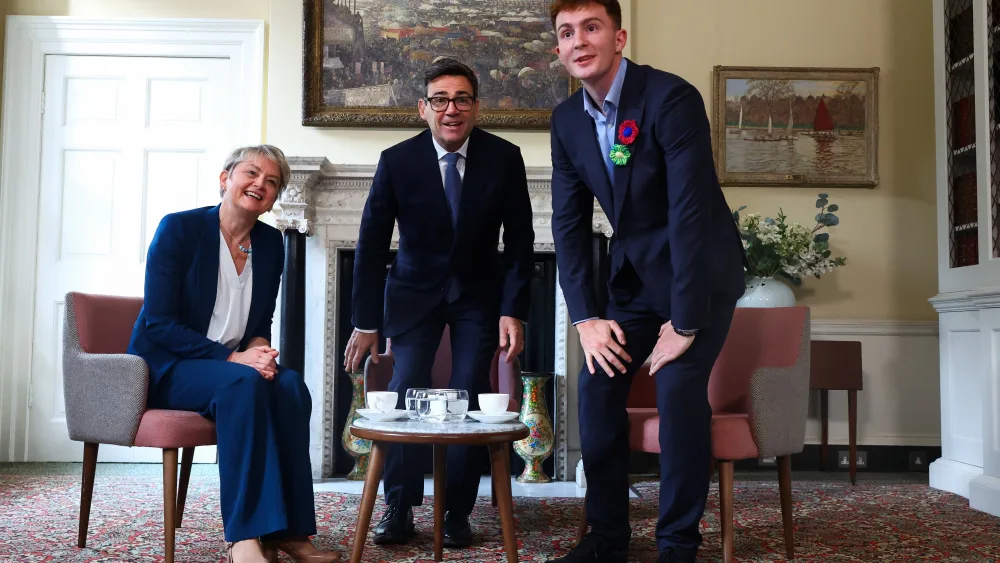 Andy Burnham and Yvette Cooper meet Archie Goodburn