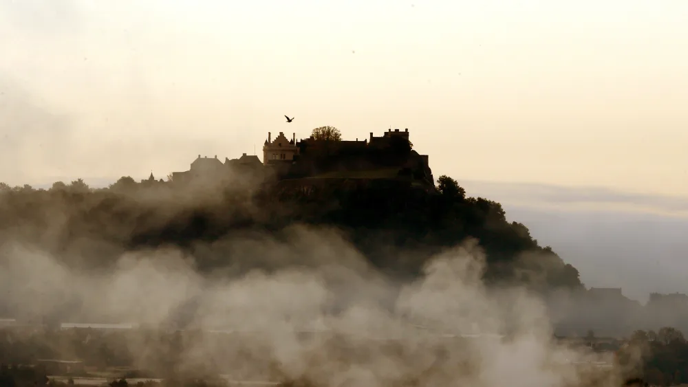 View of Stirling Castle in the mist 