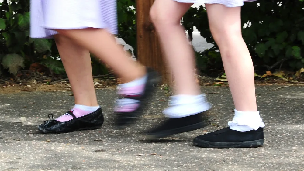 Children walking to school