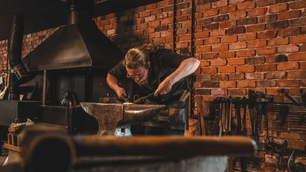 A blacksmith at work