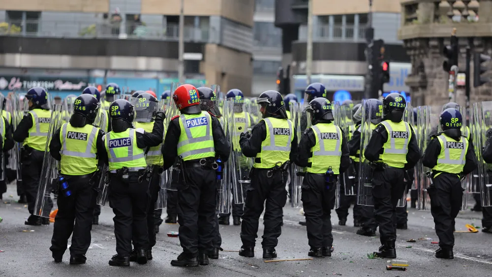 Police at Trongate celebrations