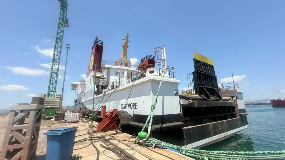 The MV Claymore in port