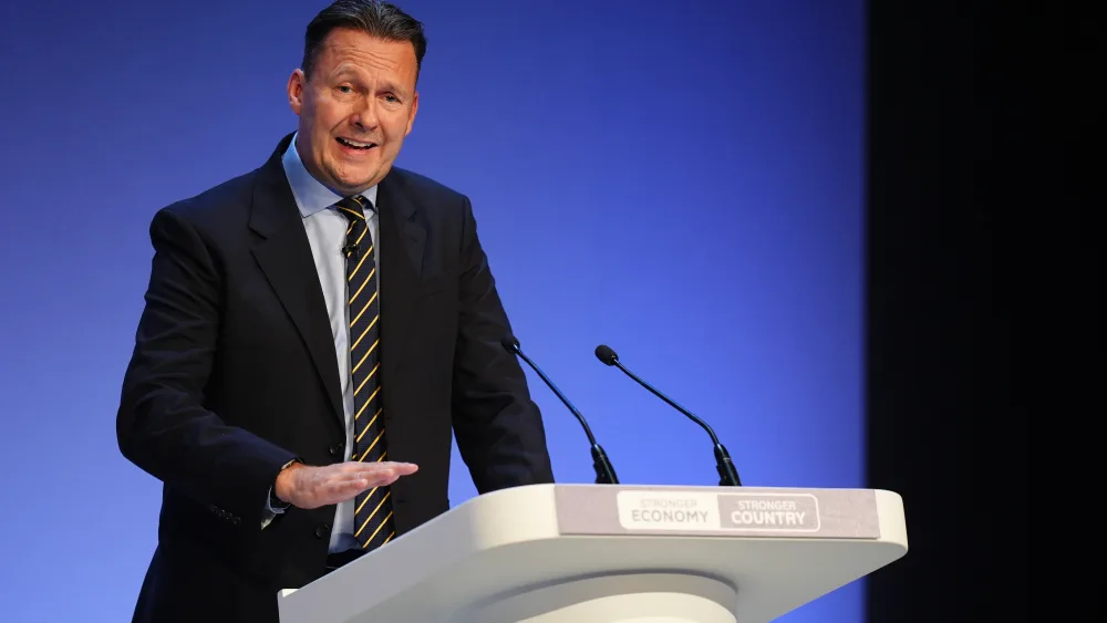 Russell Findlay speaks at the Tory party conference