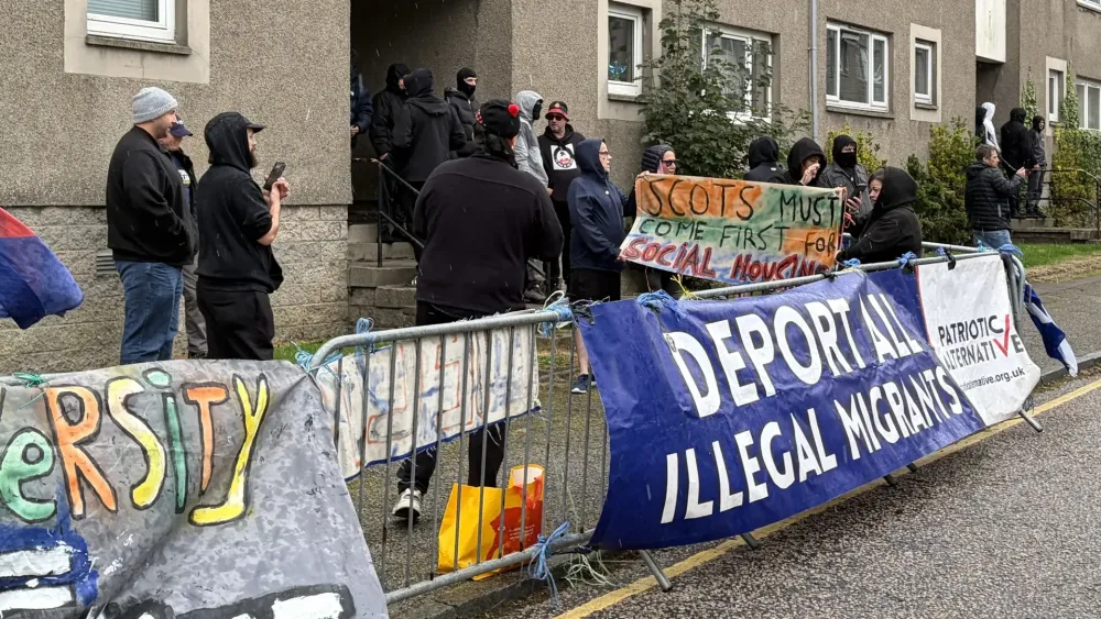 Anti-immigration protestors