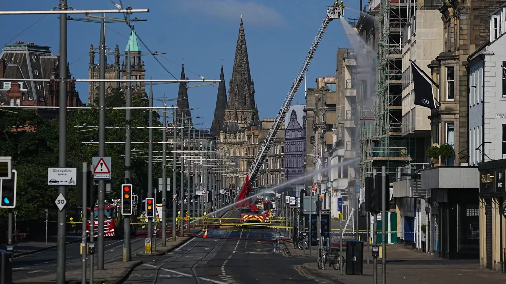 Princes Street blaze