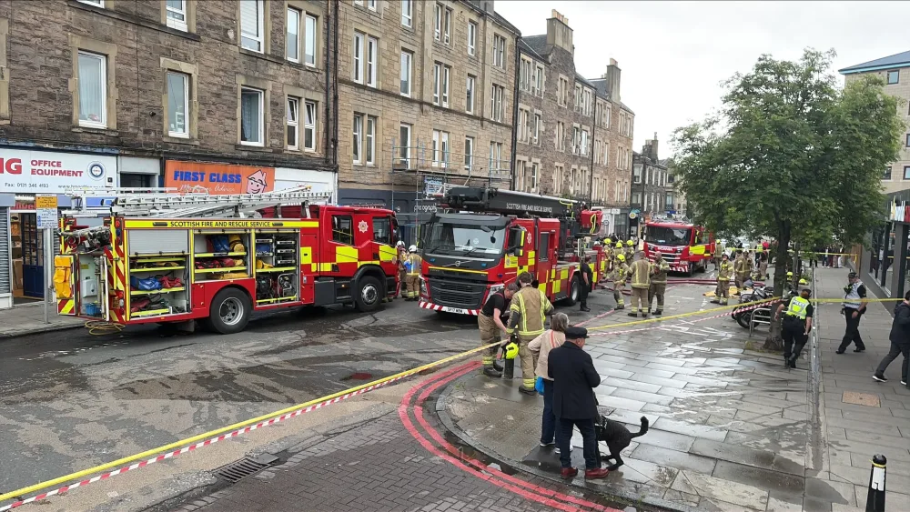 A commercial fire has affected a shop on Dalry Road, Edinburgh (PA)