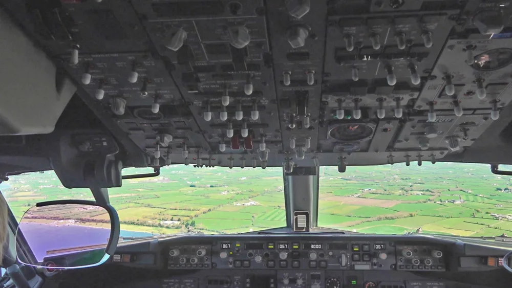 The view from the inside an RAF Poseidon aircraft