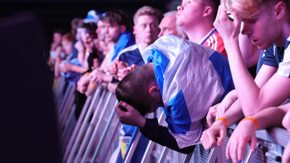 Fans watching Scotland v Morocco
