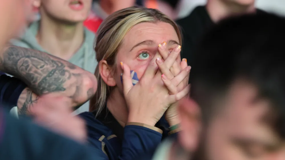 Scotland fans react at the OVO Hydro, Glasgow