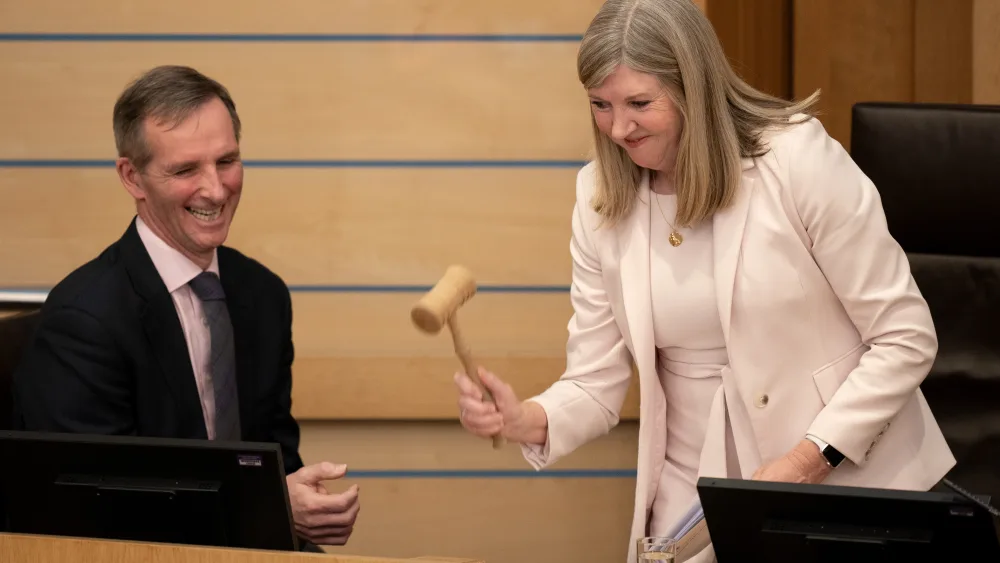 For the last five years Liam McArthur served as deputy presiding officer under Alison Johnstone, who is stepping down from the role. (Jane Barlow/PA)