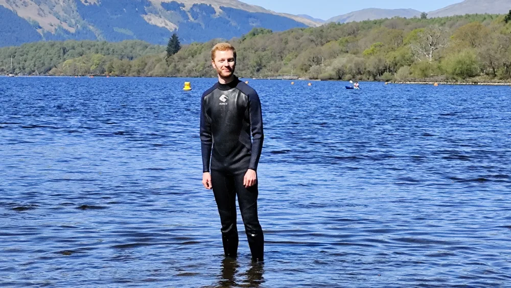Scottish Greens co-leader Ross Greer during a visit to Loch Lomond