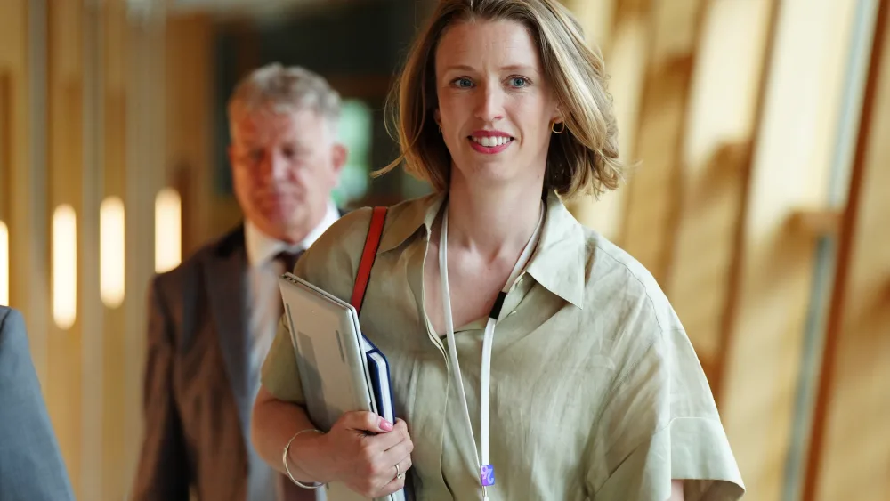 Public finance minister Hannah Mary Goodlad told MSPs it was always necessary for the Scottish Government to have a budget underspend. (Jane Barlow/PA)