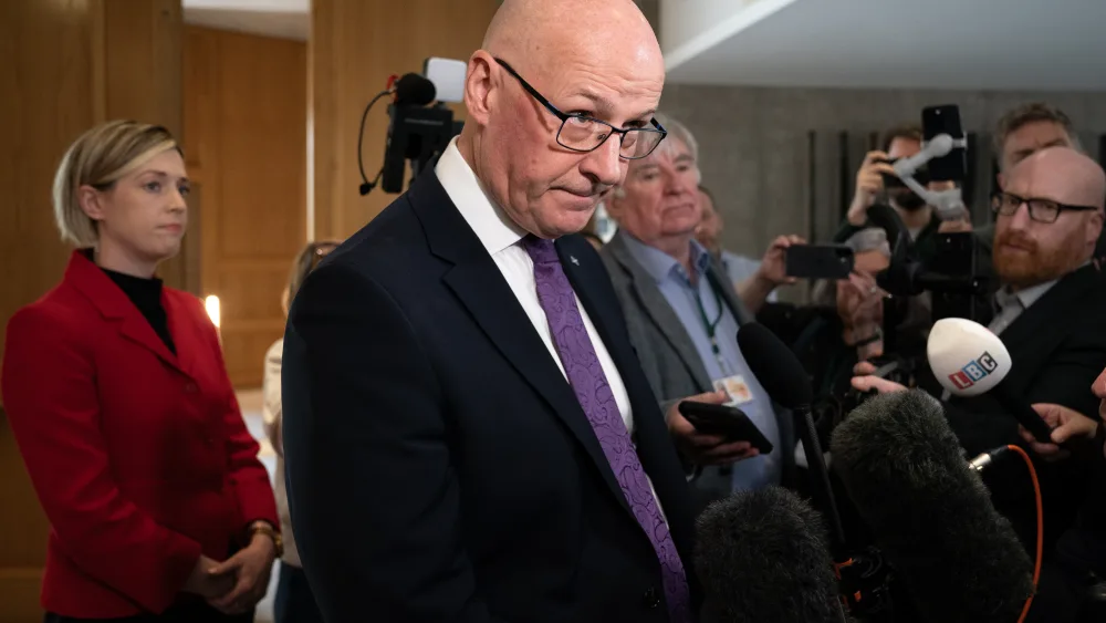 John Swinney looks very serious