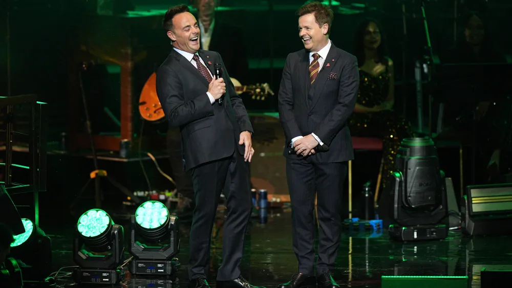 Ant and Dec on stage during the event 