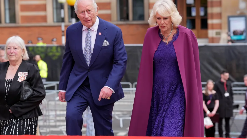 Charles and Camilla arriving at the Royal Albert Hall