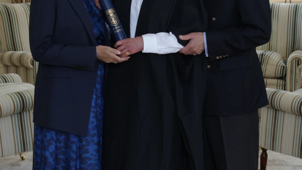 Lady Louise Windsor with her parents the Duke and Duchess of Edinburgh