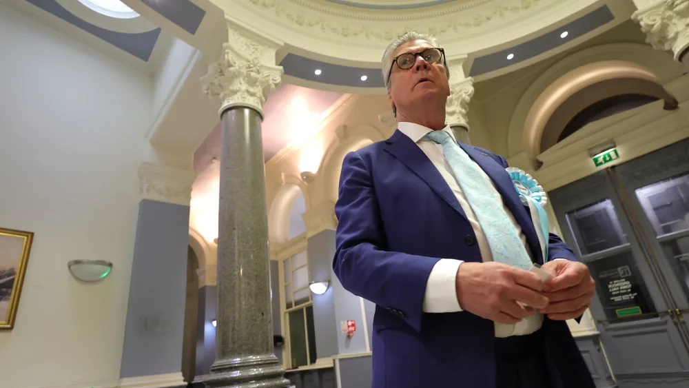 Malcolm Offord inside Greenock Town Hall