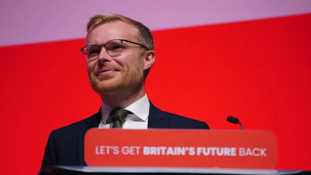 Michael Shanks speaks at a Labour party conference