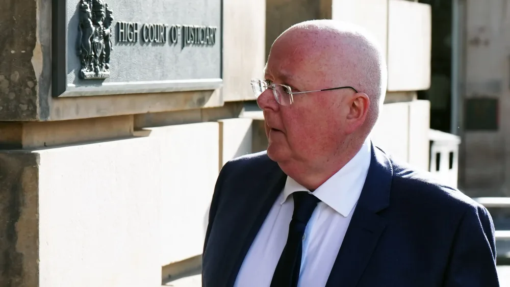 Peter Murrell outside court