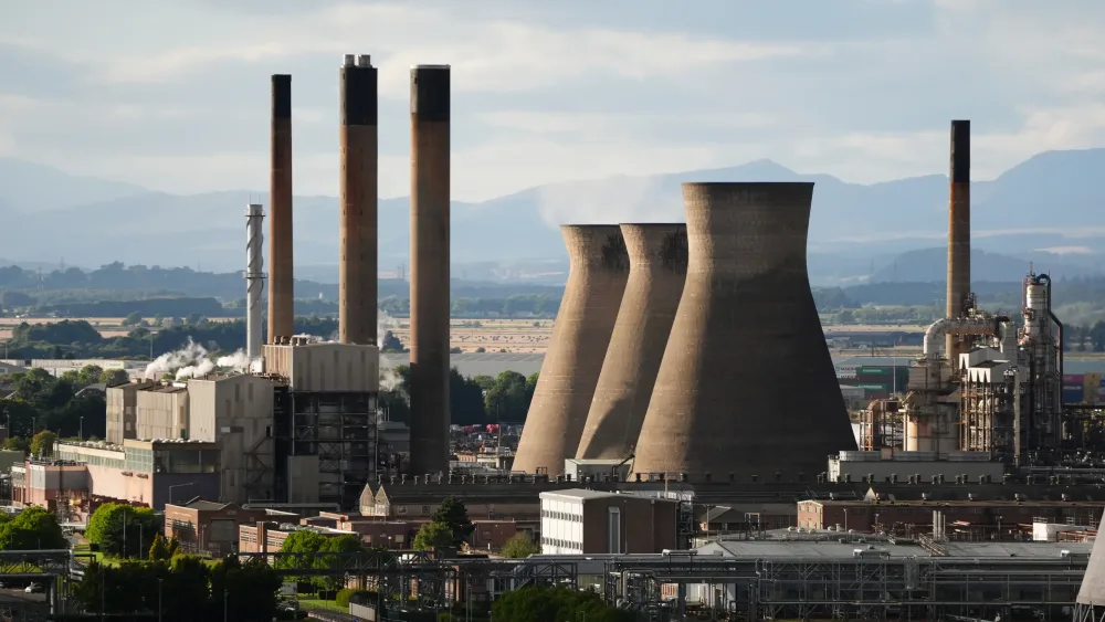 A view of the Grangemouth petrochemical plant in Grangemouth