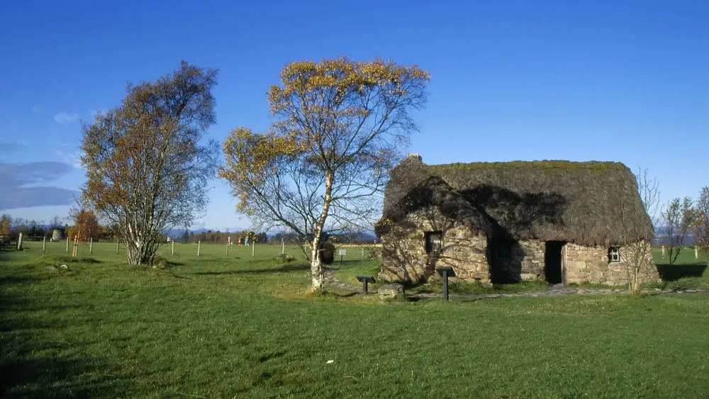 Old Leanach Cottage at Culloden battlefield
