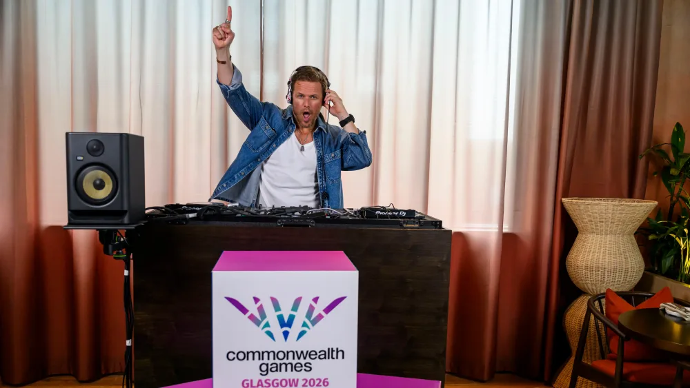 Sam Heughan DJing