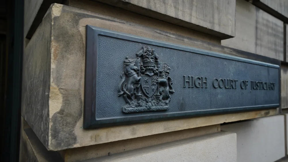 A sign reading 'High Court of justiciary'