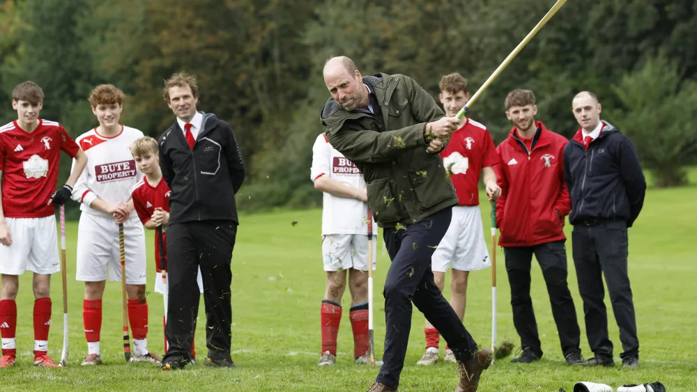 William takes a shot at shinty