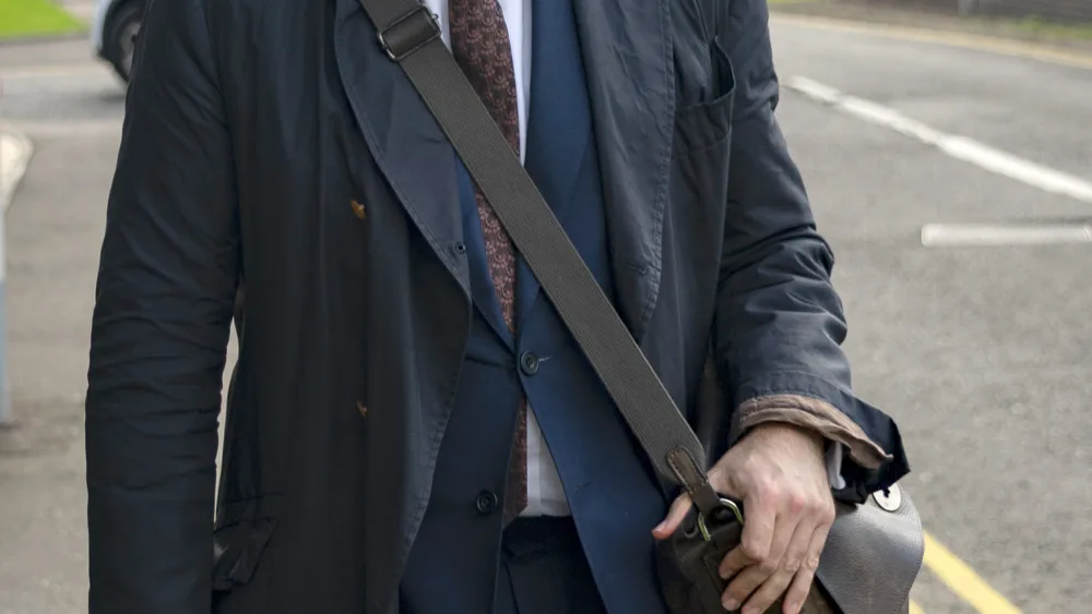 David Hay KC, representing the Royal College of Nursing, leaving an employment tribunal case in Dundee where Sandie Peggie is taking action against the Royal College of Nursing union in a dispute over her gender critical beliefs
