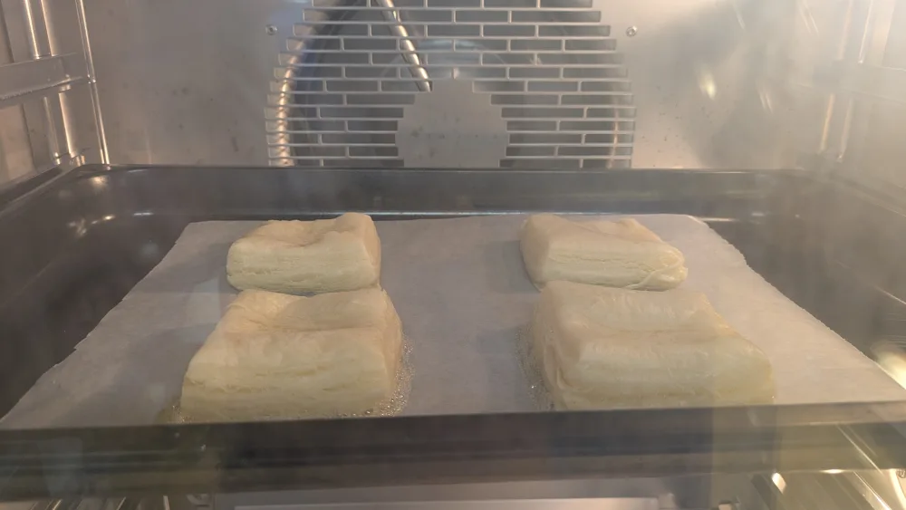 Sausage rolls in oven