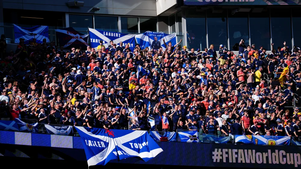 Scotland fans at the Boston Stadium, Foxborough on Friday