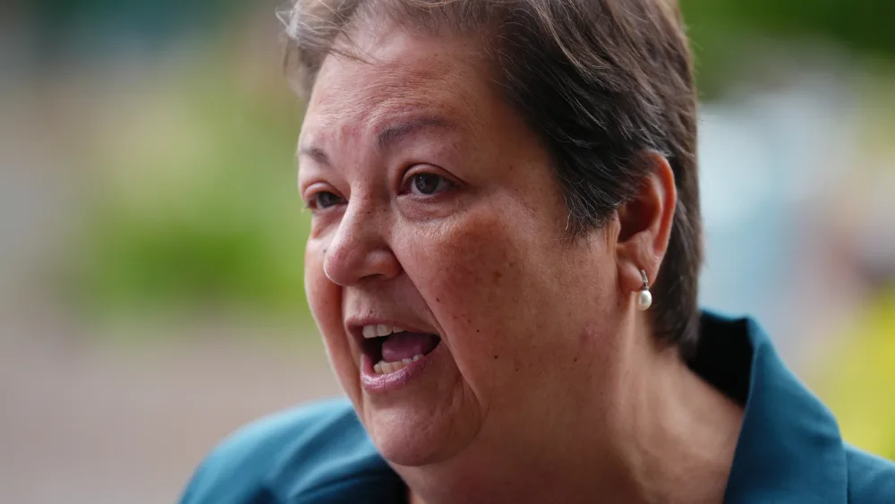 Scottish Labour deputy leader Jackie Baillie chats to the media during a visit to Robin House Children’s Hospice, a Children’s Hospices Across Scotland (Chas) facility in Balloch, West Dunbartonshire, to discuss the party’s plans to support hospices and their staff