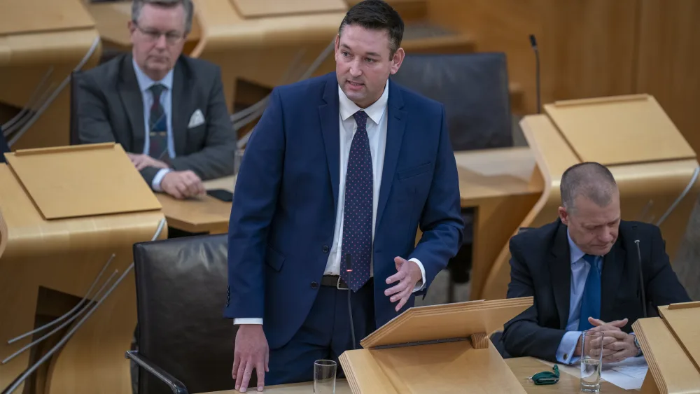 Scottish Conservative health spokesman Miles Briggs speaks in the Scottish Parliament