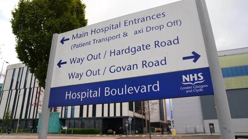 Sign outside the Queen Elizabeth University Hospital