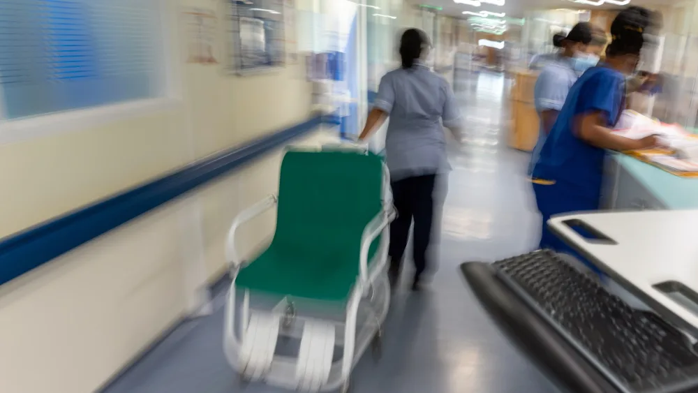 Hospital staff on a hospital ward