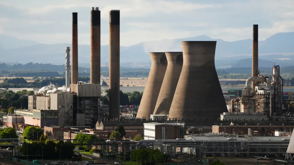 A view of the Grangemouth petrochemical plant in Grangemouth
