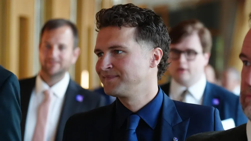 MSP Jack Middleton arrives at the Scottish Parliament