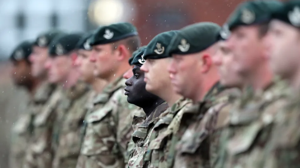 Soldiers in line