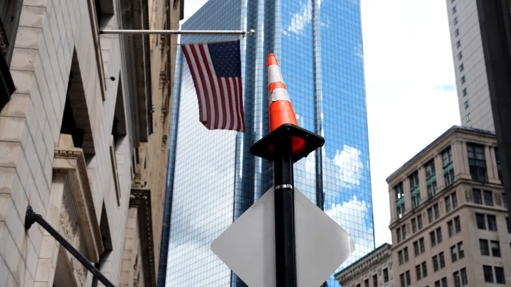 Cone on a lamppost