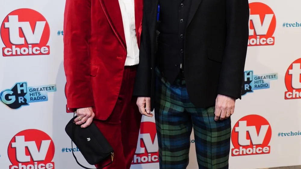 Tina Ritchie and Nicky Campbell at the TV Choice Awards 2025