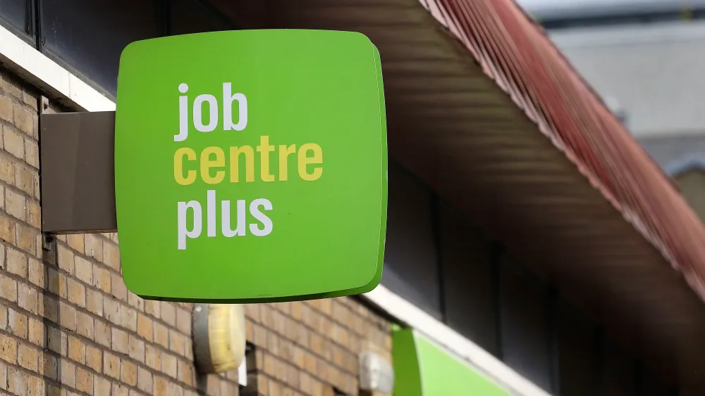 View of a job centre plus sign