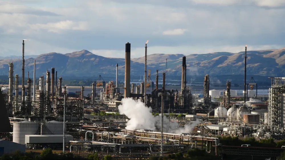 External view of the former Grangemouth oil refinery