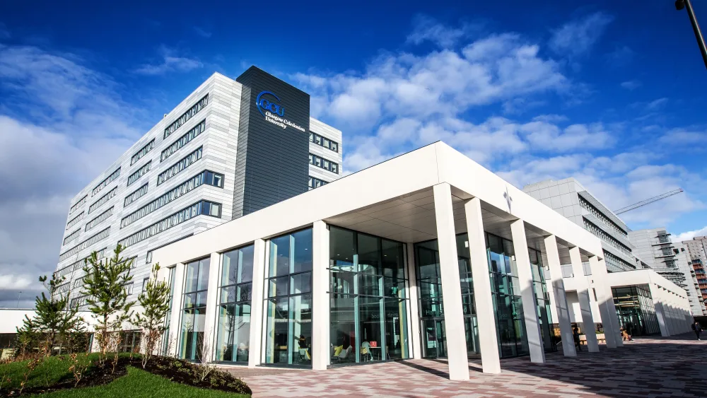 An exterior shot of Glasgow Caledonian University