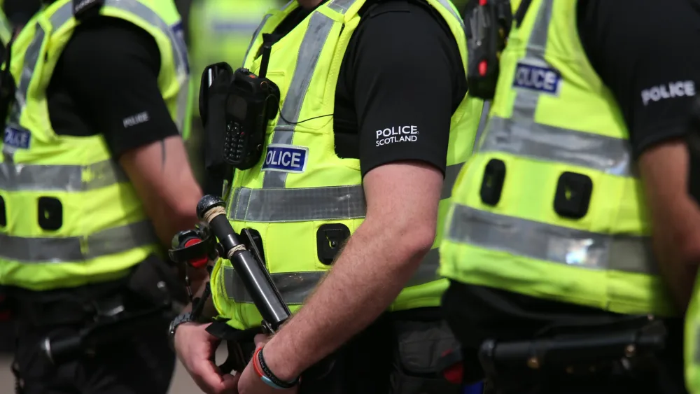 A number of Police Scotland officers in uniform